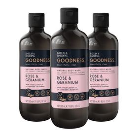 Baylis & Harding front packaging showing bottle and calming rose scent