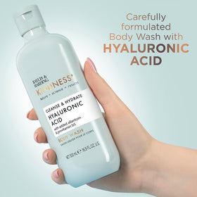 Baylis & Harding styled with pear and orange blossom suggesting uplifting scent benefit