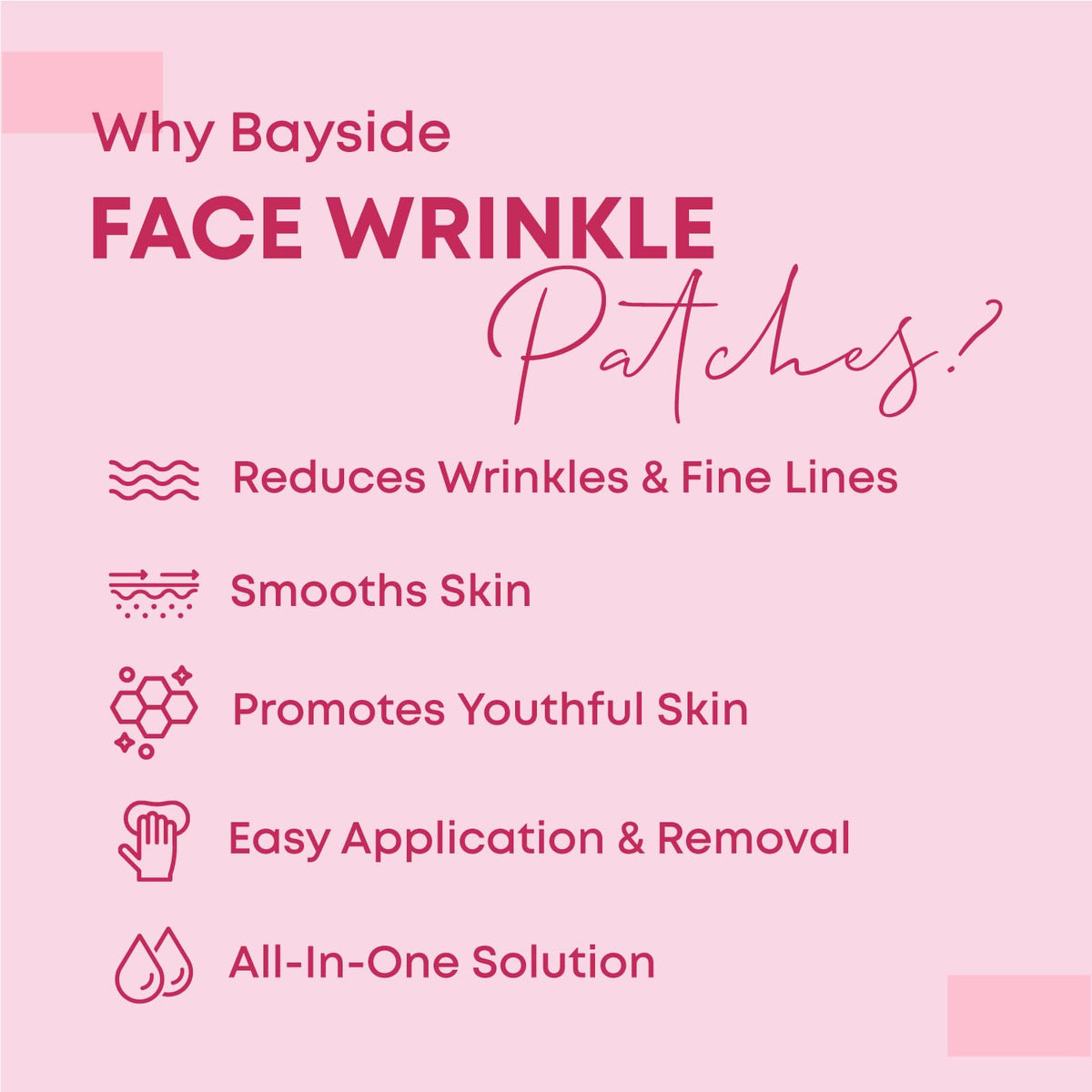 Bayside application on outer eye demonstrating instant lifting effect