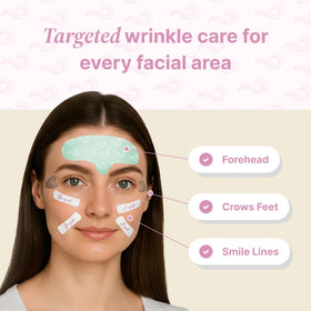 Bayside crow’s feet patch applied under eye illustrating gentle smoothing benefit
