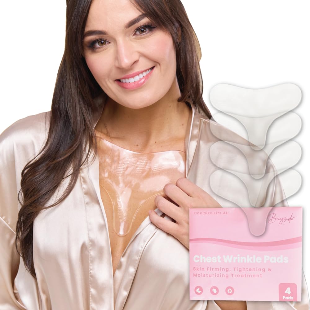 bayside front packaging showing four silicone chest patches and contents for easy selection