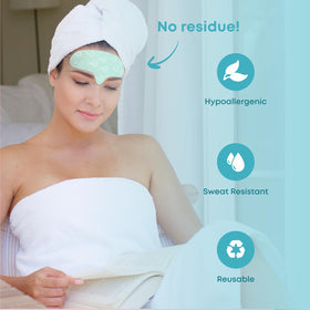 Bayside patch applied to forehead demonstrating discreet non-invasive smoothing