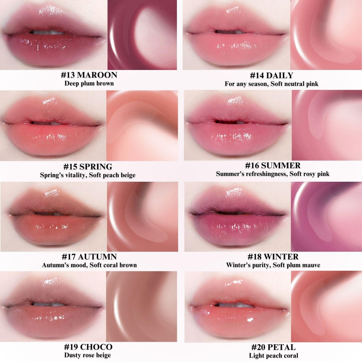 BBIA close-up of glossy tint texture highlighting lightweight, non-sticky finish benefit