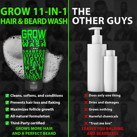 BBS BEST BEARD STUFF bottle next to a ruler for size comparison