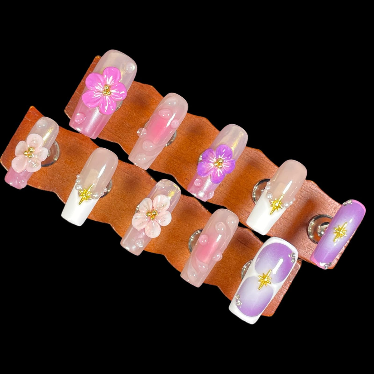 BByogooz close-up of 3D cherry blossom detail highlighting artisanal texture