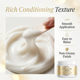 BCYXLR bond gloss mask after use showing shiny hair and smoother-looking strands