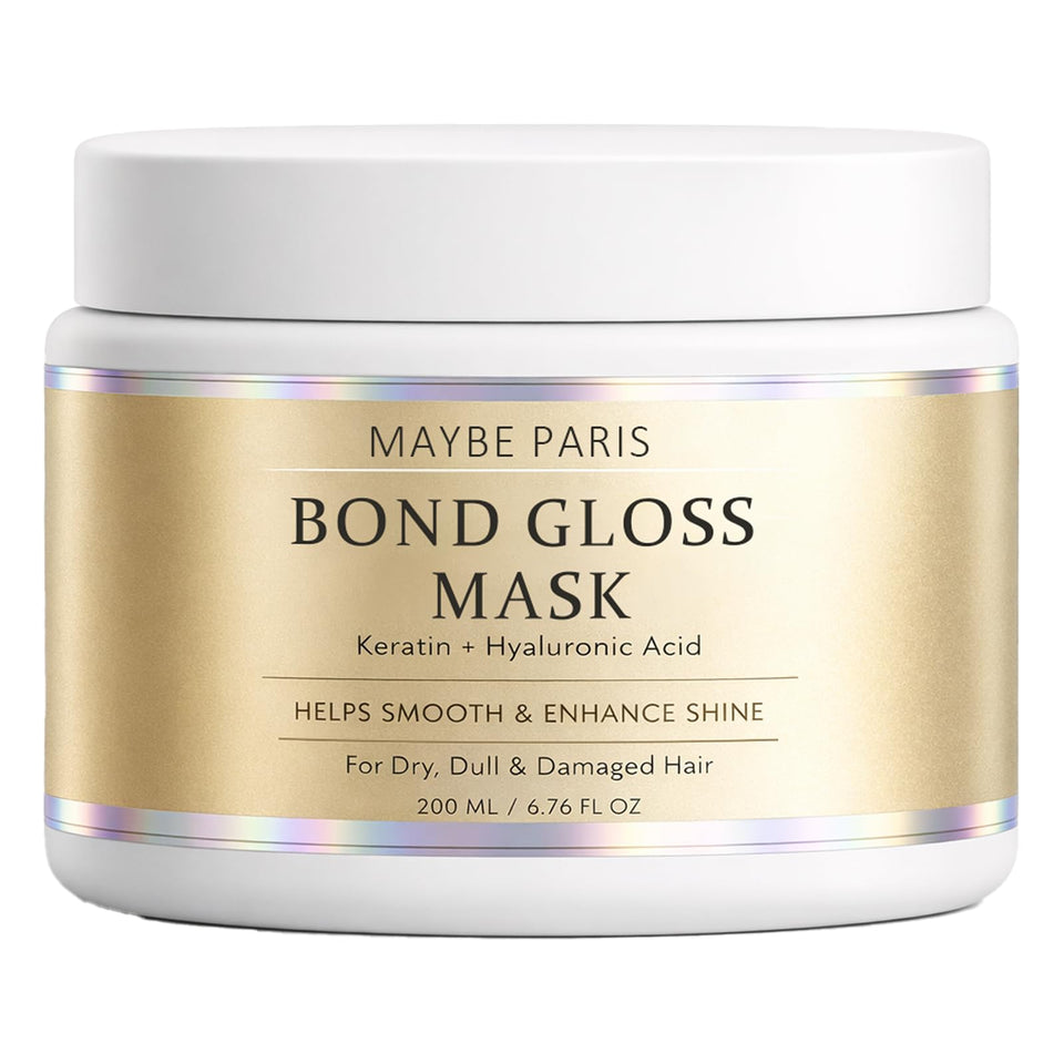 BCYXLR bond gloss mask front jar showing packaging and benefit of glossy hair