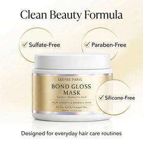 BCYXLR bond gloss mask label closeup focusing on clean ingredients and transparency