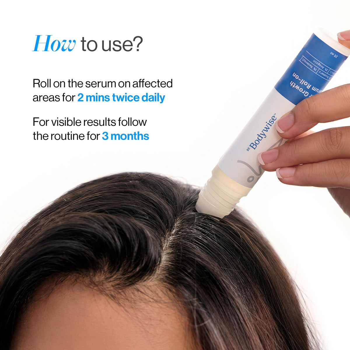 Be Bodywise before and after styled hair illustrating thicker-looking results
