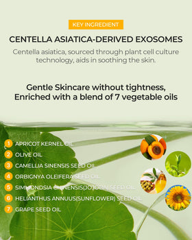 BE THE SKIN milky emulsified oil showing how it rinses clean with water