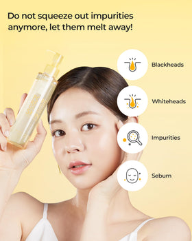 BE THE SKIN bottle held in hand to show product size and real-life scale