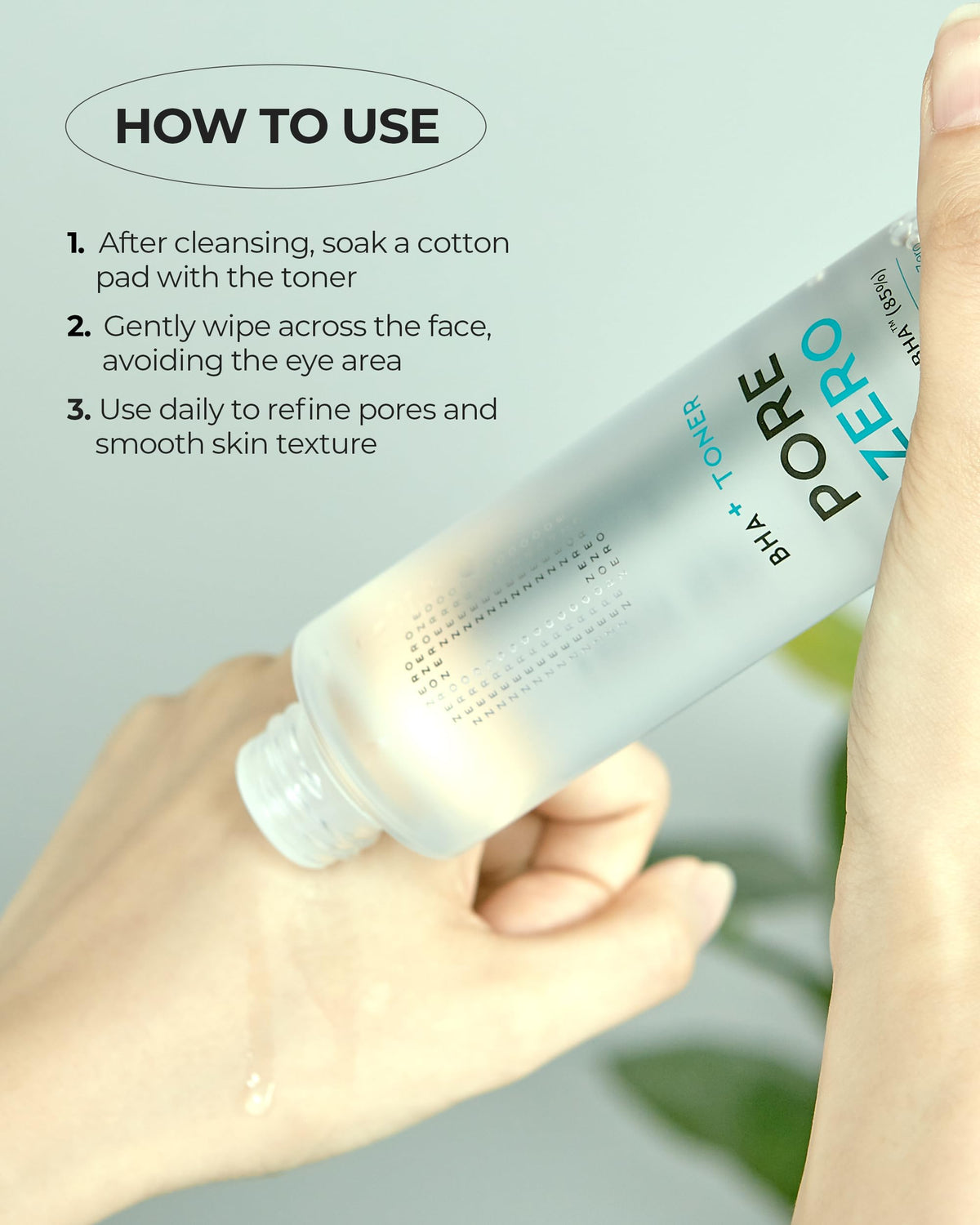 BE THE SKIN toner mask on nose targeting blackheads and congestion