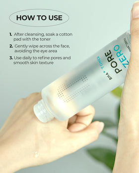 BE THE SKIN toner mask on nose targeting blackheads and congestion