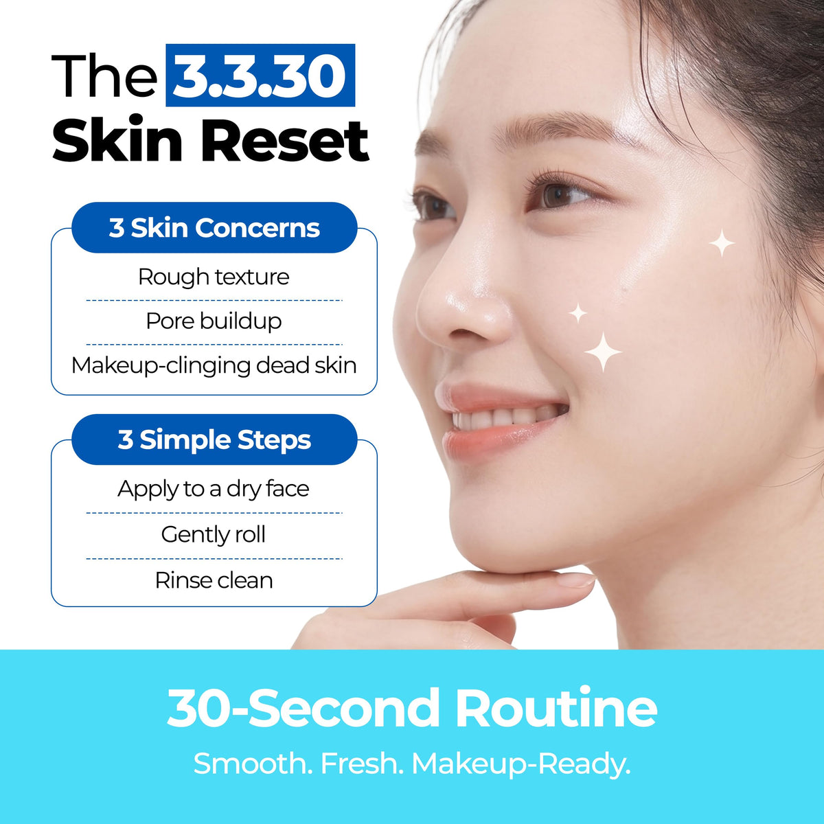 BE THE SKIN visible rolled debris on fingers demonstrating effective sweep benefit
