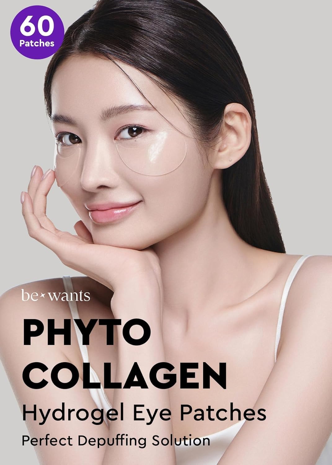 BE+WANTS close-up hydrogel texture displaying adhesive surface and hydration