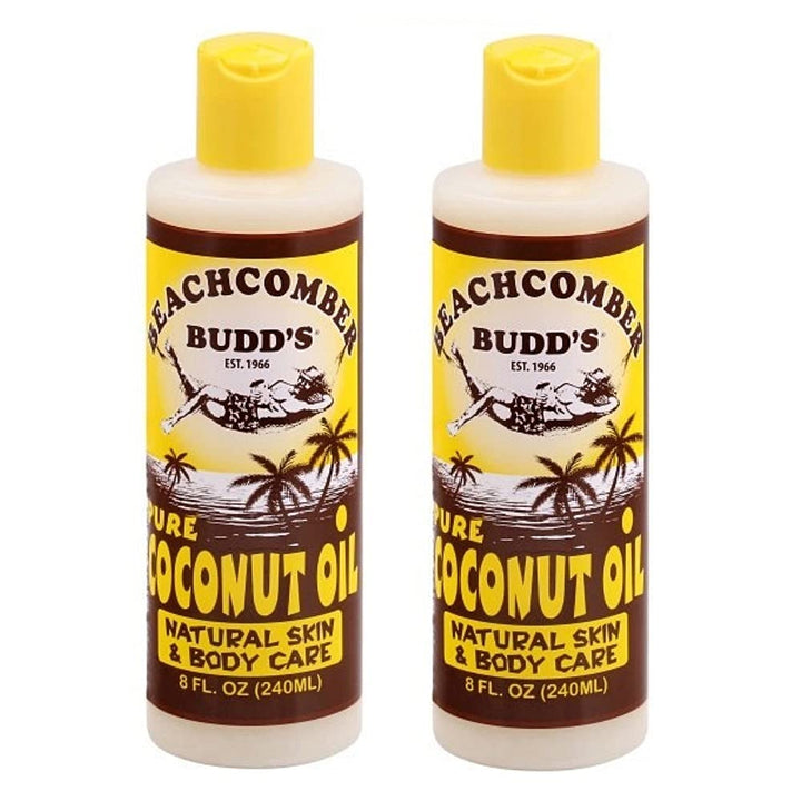 Beachcomber Budd's front packaging showing bottle and coconut scent benefit