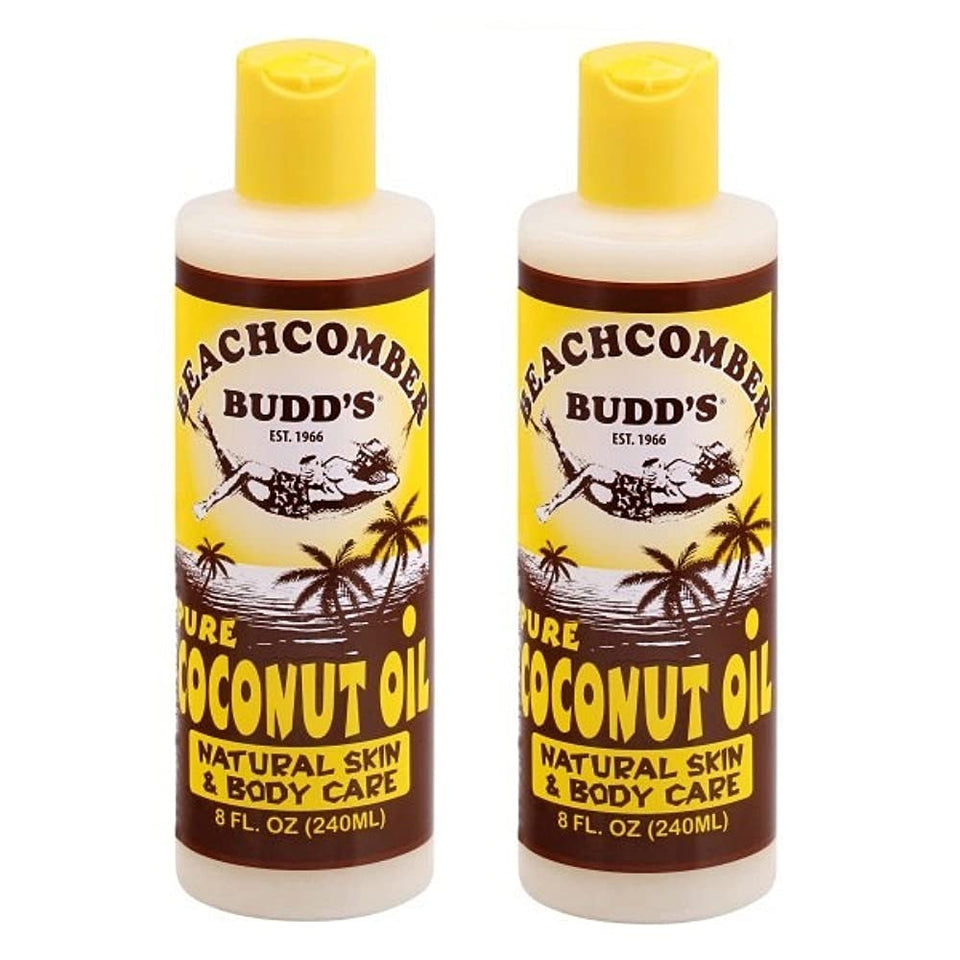 Beachcomber Budd's front packaging showing bottle and coconut scent benefit