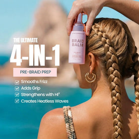 Beachwaver foam dispense closeup demonstrating airy texture and easy application