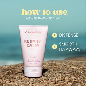 Beachwaver on a bathroom vanity with tropical decor showing scent inspiration