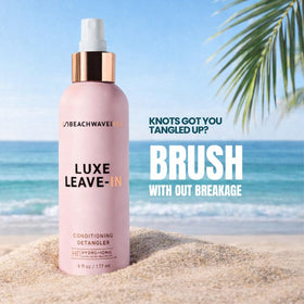 Beachwaver fine mist spraying to detangle hair quickly and evenly