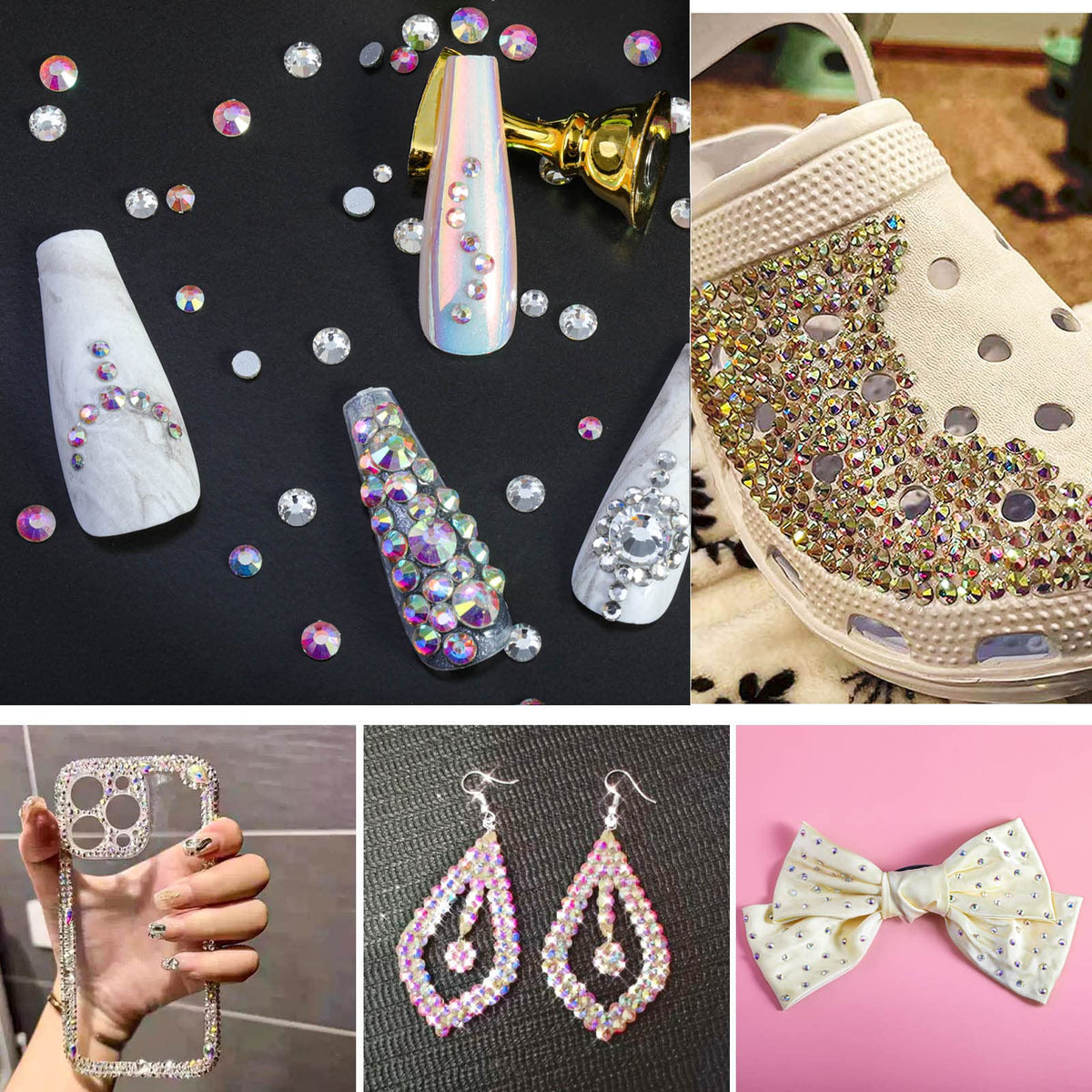 BEADSLAND rhinestones used as table scatter in event setting showing decorative impact benefit