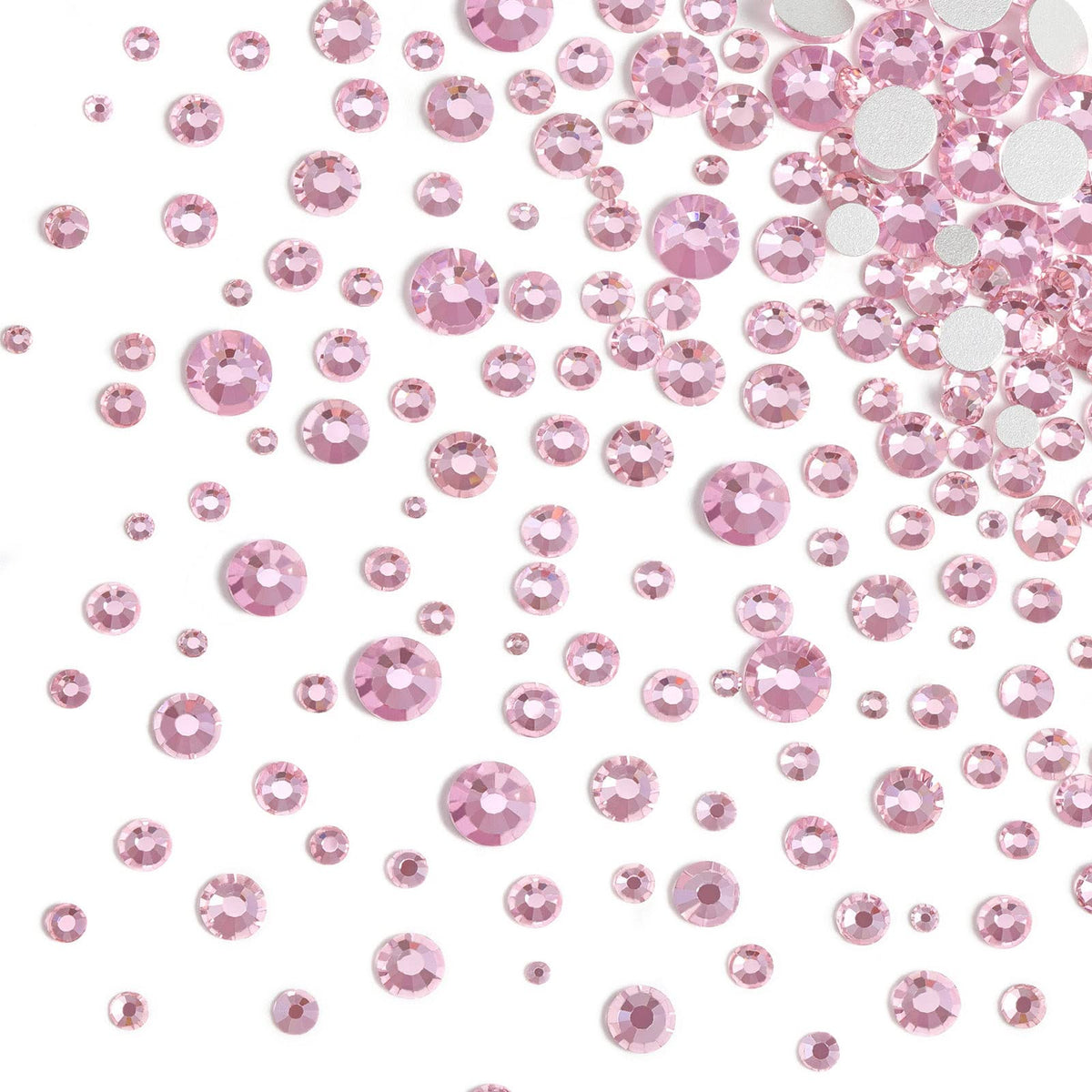 BEADSLAND nail art with pink rhinestones demonstrating polished design durability