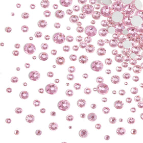 BEADSLAND nail art with pink rhinestones demonstrating polished design durability