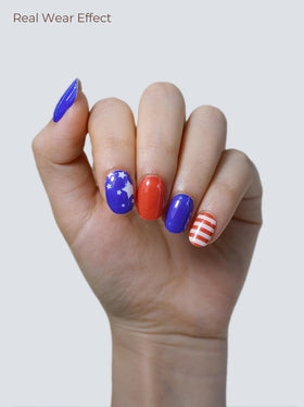 Beaolata strips laid out displaying stars, stripes, and solid patterns for events