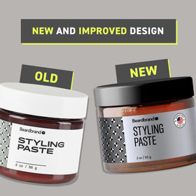 Beardbrand paste warmed on hands for smooth application benefit