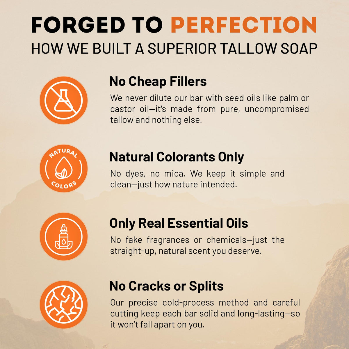 Beast Mode Soap label close-up listing tallow and eucalyptus for transparent ingredient benefits