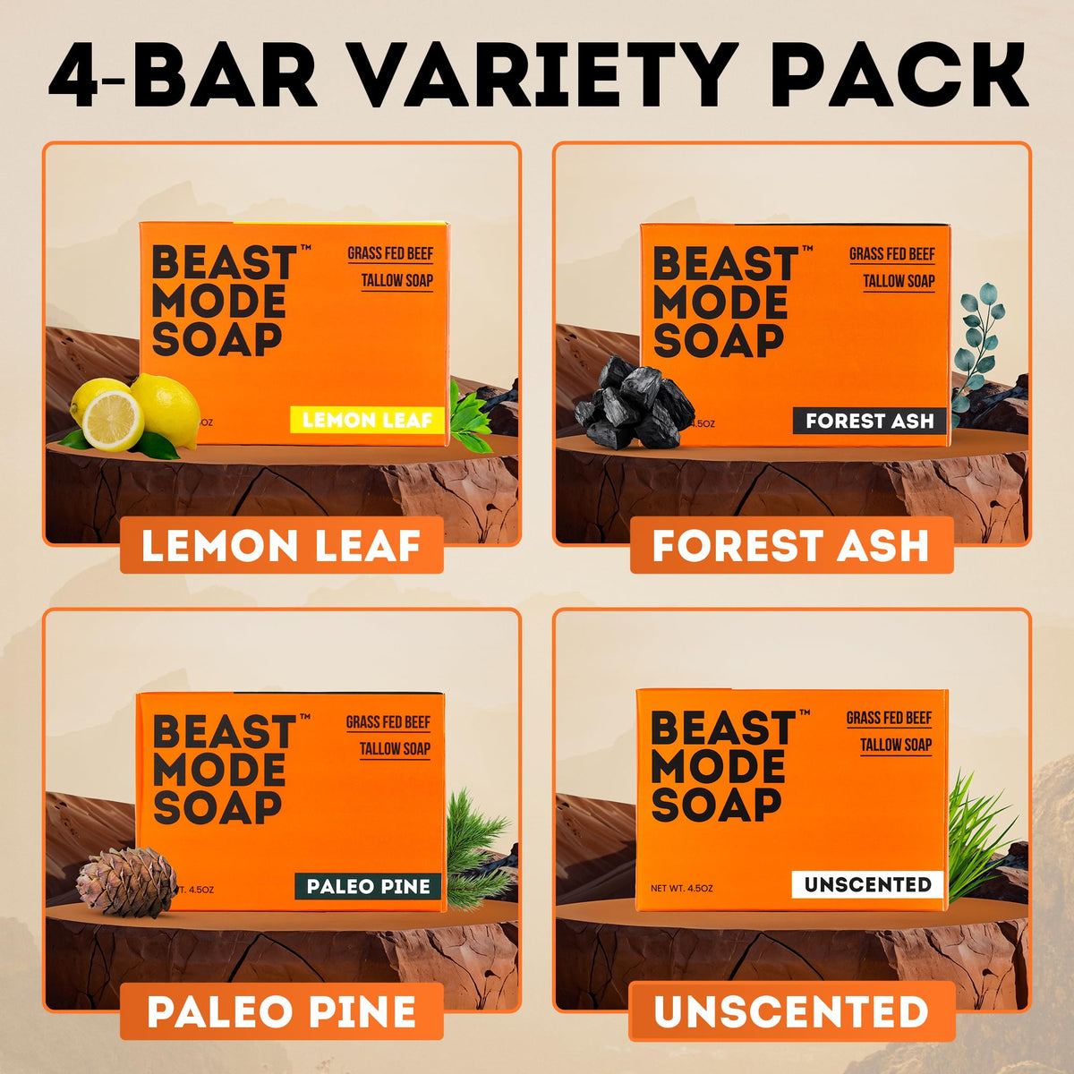 Beast Mode Soap activated charcoal bar detail emphasizing deep-clean benefit