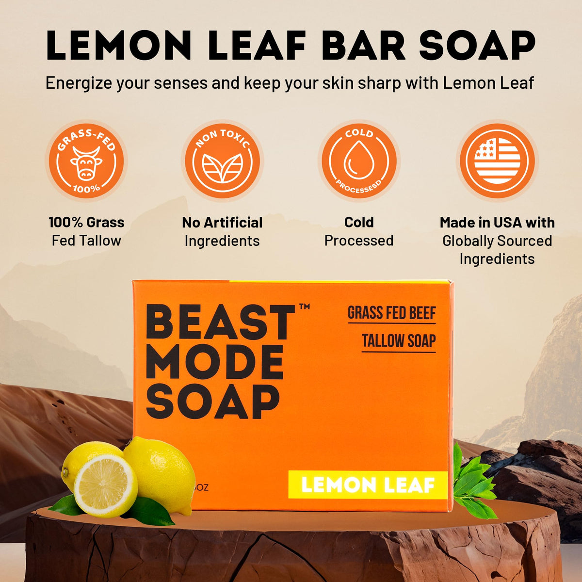 Beast Mode Soap close-up texture highlighting creamy surface and quality fats