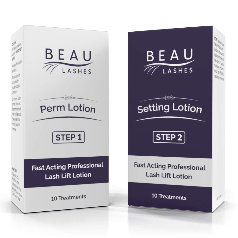 BEAU LASHES front packaging showing ten-treatment box and professional branding benefit