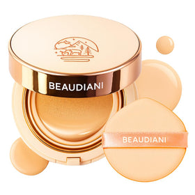 BEAUDIANI compact front view showing elegant pink-gold case and portable benefit