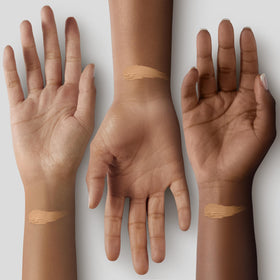 BEAUDIANI texture swatches on arm illustrating buildable coverage