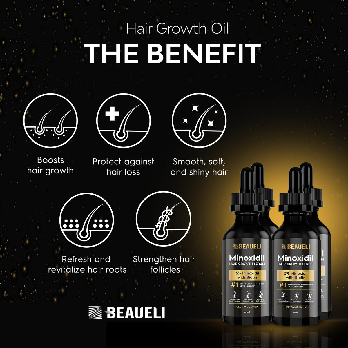 beaueli applying serum to scalp illustrating easy absorption benefit