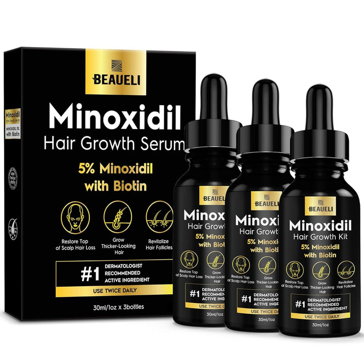 beaueli front packaging showing three 30ml bottles and benefits