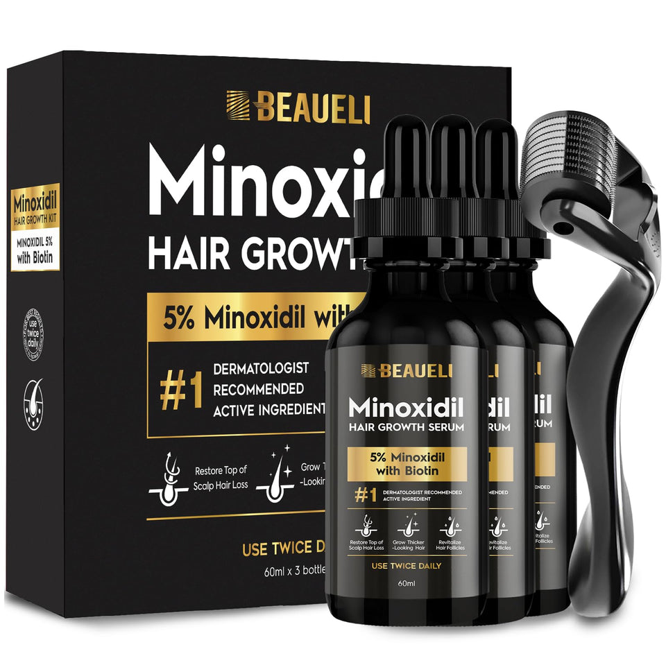 beaueli front packaging showing three bottles and kit benefits