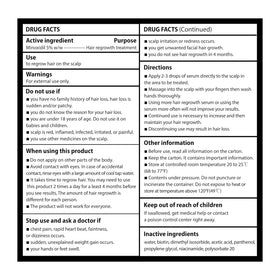 beaueli ingredients biotin and minoxidil visual for dual benefit
