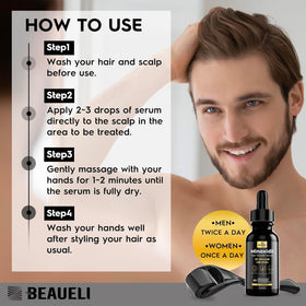 beaueli scalp application demonstration showing correct placement
