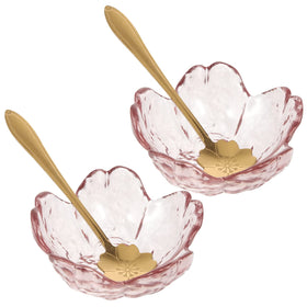 Beaupretty front view of pink mixing bowls showing neat presentation and ease of use