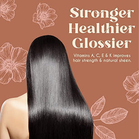 BEAUTE DE PROVENCE smoothing on hair ends to show added shine benefit