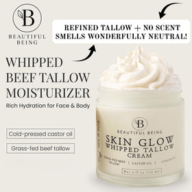 Beautiful Being close-up whipped tallow texture showing rich emollient benefit