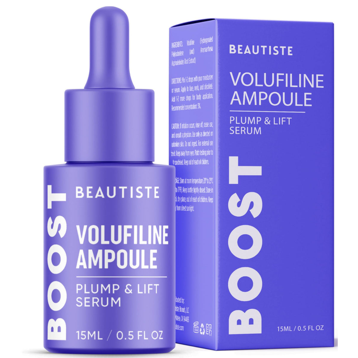 Beautiste bottle front packaging showing product and clean design benefit: clear identification