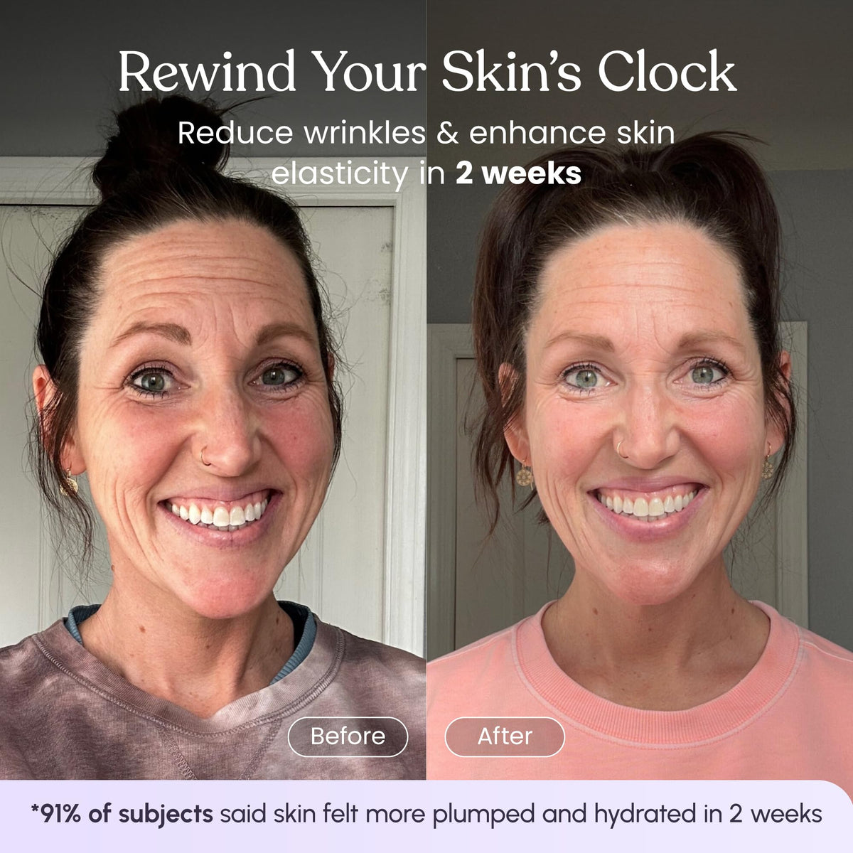 Beautiste smoothing serum on neck and décolleté for fuller skin benefit