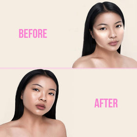 Beauty Bakerie jar on a vanity with brushes — lifestyle scene showing everyday wearability