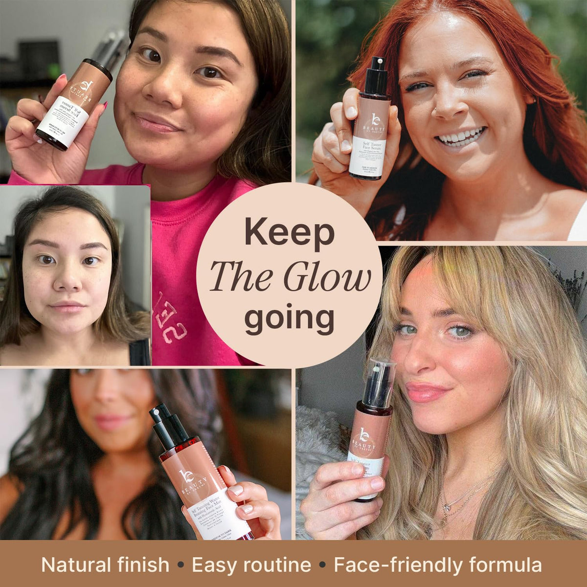 Beauty by Earth lifestyle vanity shot showing polished daily skincare routine