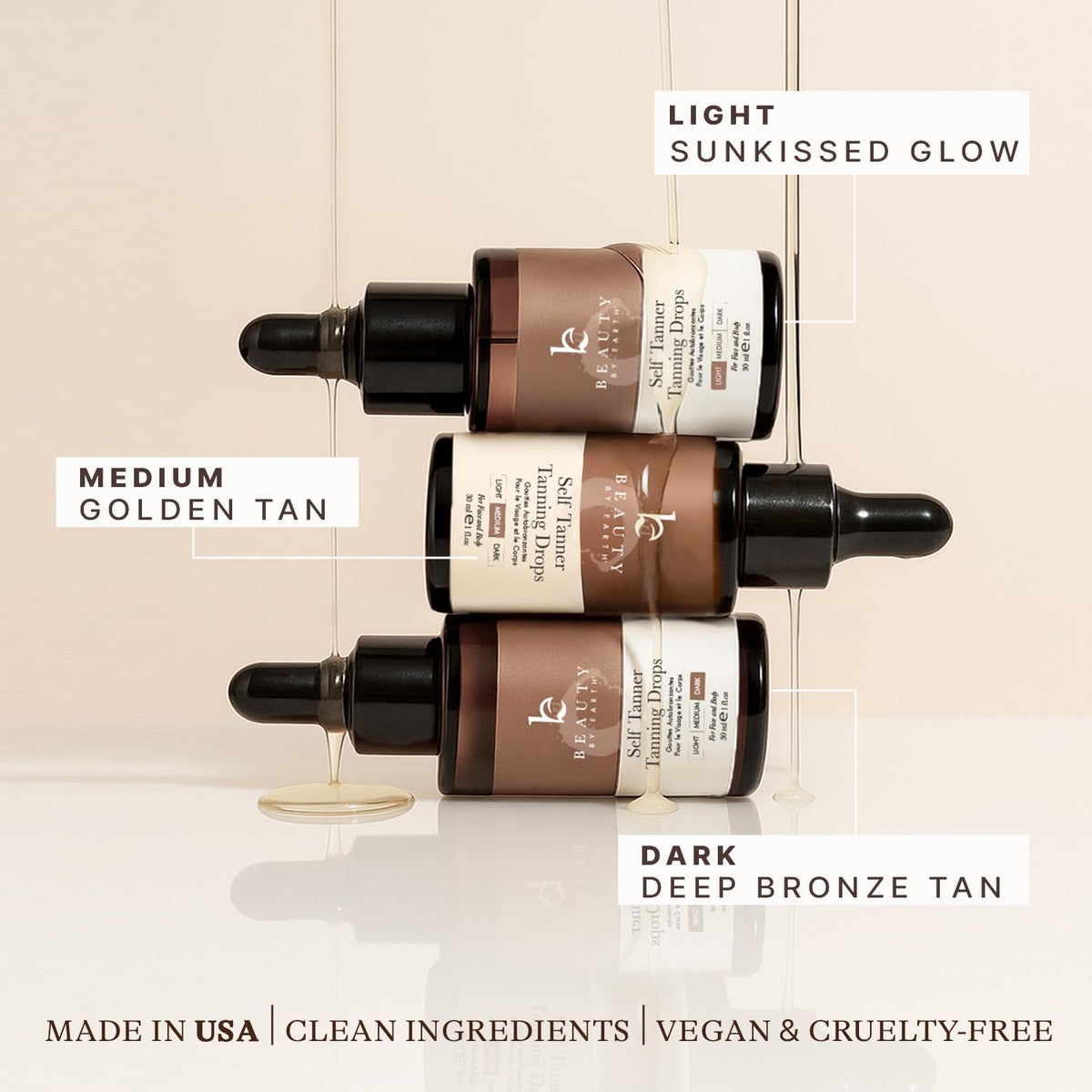 Beauty by Earth before and after face showing subtle, natural glow