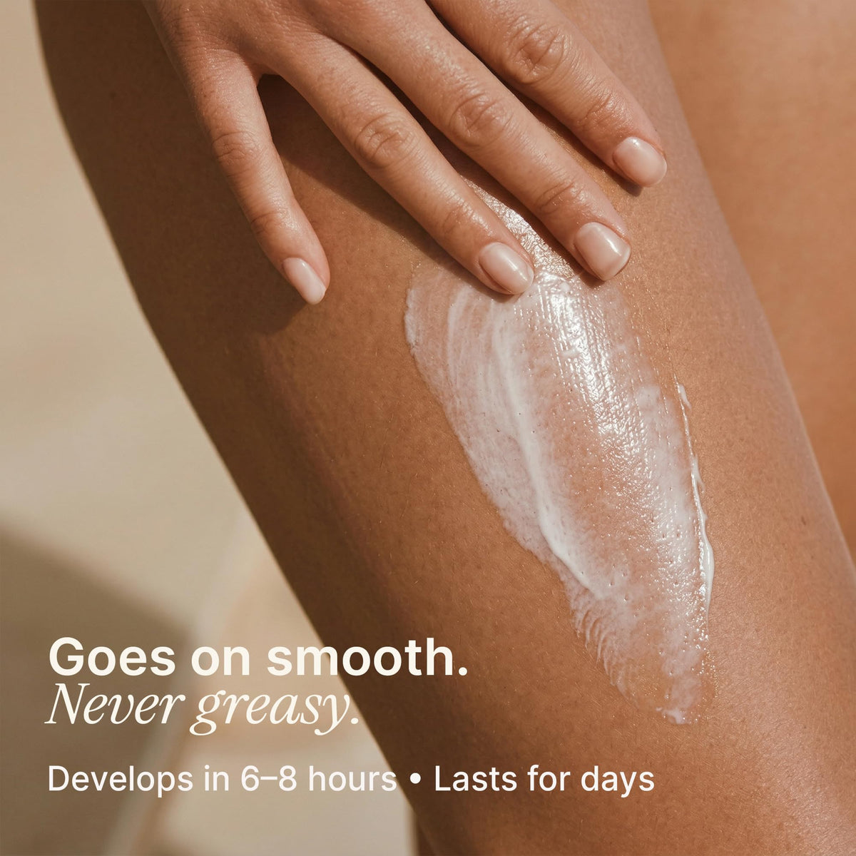 Beauty by Earth before and after arms showing gradual sun-kissed results