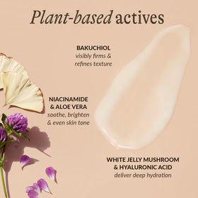 Beauty by Earth bottle label and ingredient list highlighting organic formulation benefit